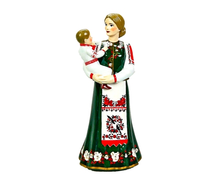 Статуэтка Казачка с ребёнком средняя (цвет, ручная роспись)