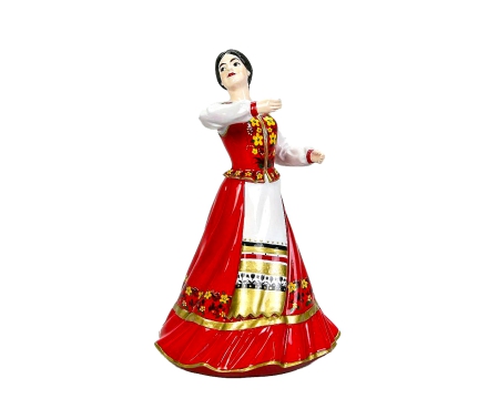 Статуэтка Казачка в танце малая (цвет, ручная роспись)